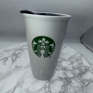 STARBUCKS Ceramic 10 oz Grande Size Travel Mug